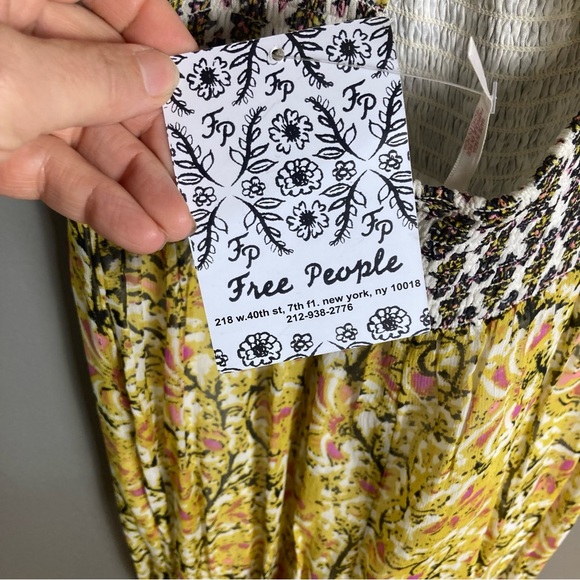 Free People jumpsuit XS Maria NWT REVOLVE soft yellow white breathable gauzy - Picture 9 of 10